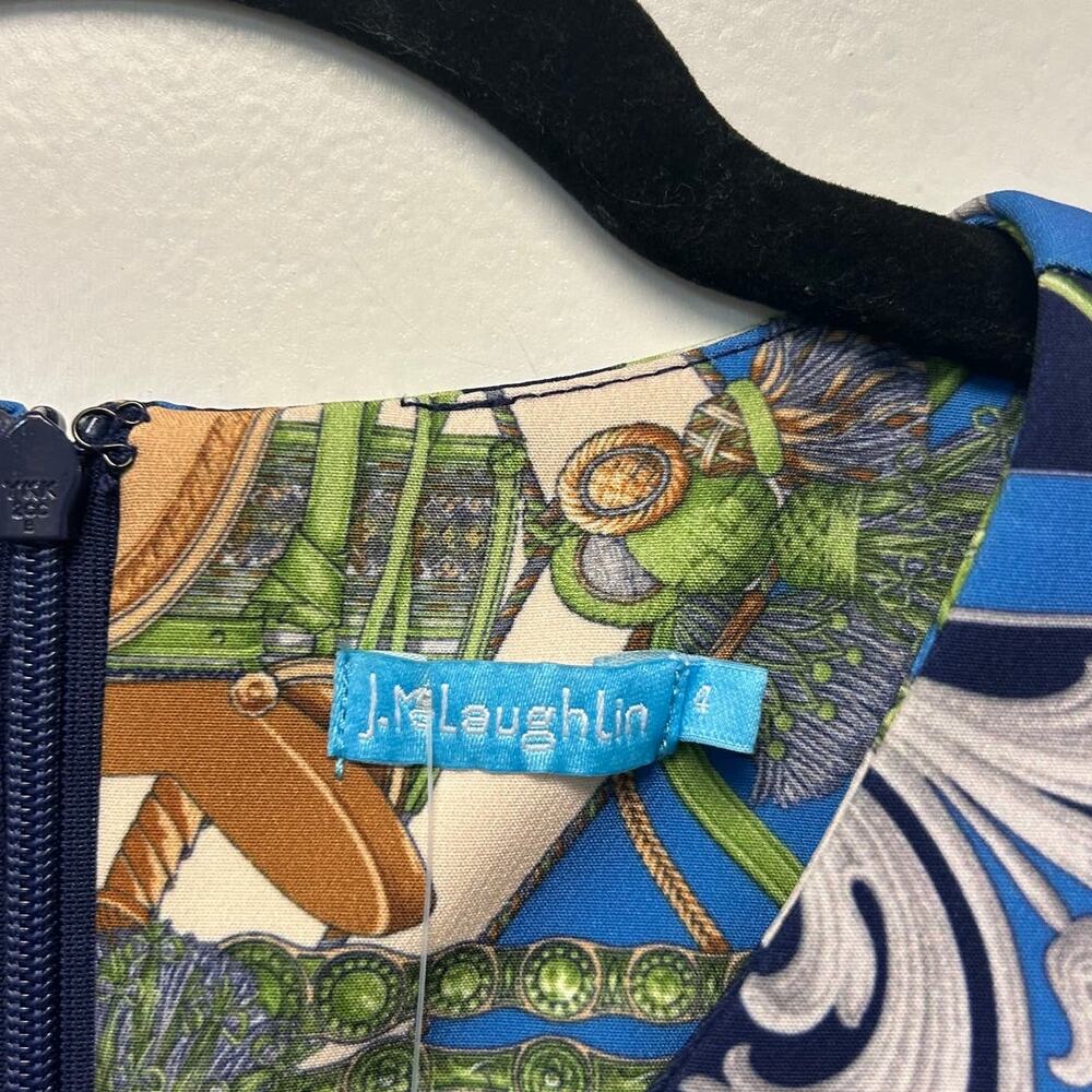 J. Mclaughlin Equestrian Patchwork Sleeveless Shi… - image 3